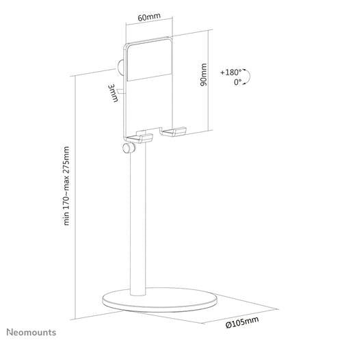 Neomounts Neomounts Phone Desk Stand (suited for phones up to 7i)