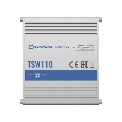 Teltonika TSW110 is an unmanaged layer 2 Ethernetswitch. This device enables industrial high-bandwidth applications with a reliable data connection.