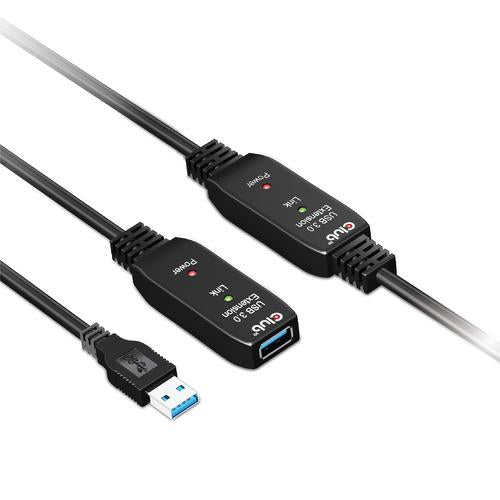 Club 3D USB TYPE A GEN 1 ACTIVE REPEATER CABLE 15METER / 49.2FT SUPPORTS UP TO 5Gbps