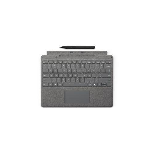 Microsoft Surface Pro Keyboard with Slim Pen for Business AZERTY Belgisch Microsoft Cover port Platina