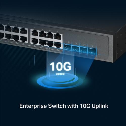 TP-Link JetStream 24-Port 2.5GBASE-T and 4-Port10GE SFP+ L2+ Managed Switch with 16-Port PoE+ & 8-Port PoE++
