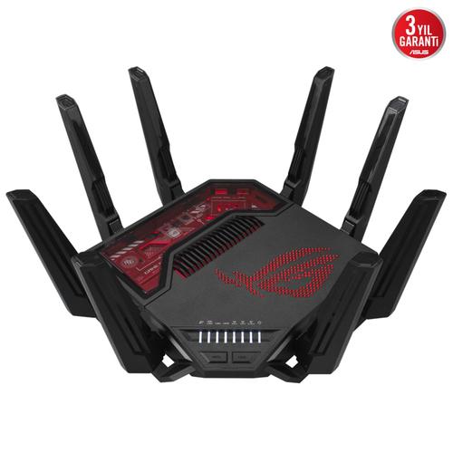 ASUS ROG Rapture GT-BE19000 draadloze router Multi-Gigabit Ethernet Tri-band (2,4 GHz / 5 GHz / 6 GHz) Zwart, Rood