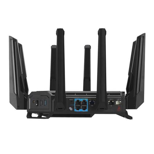 ASUS ROG Rapture GT-BE19000 draadloze router Multi-Gigabit Ethernet Tri-band (2,4 GHz / 5 GHz / 6 GHz) Zwart, Rood