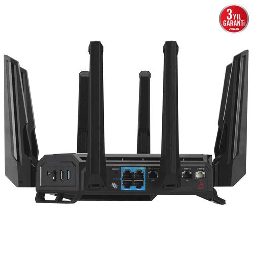 ASUS ROG Rapture GT-BE19000 draadloze router Multi-Gigabit Ethernet Tri-band (2,4 GHz / 5 GHz / 6 GHz) Zwart, Rood