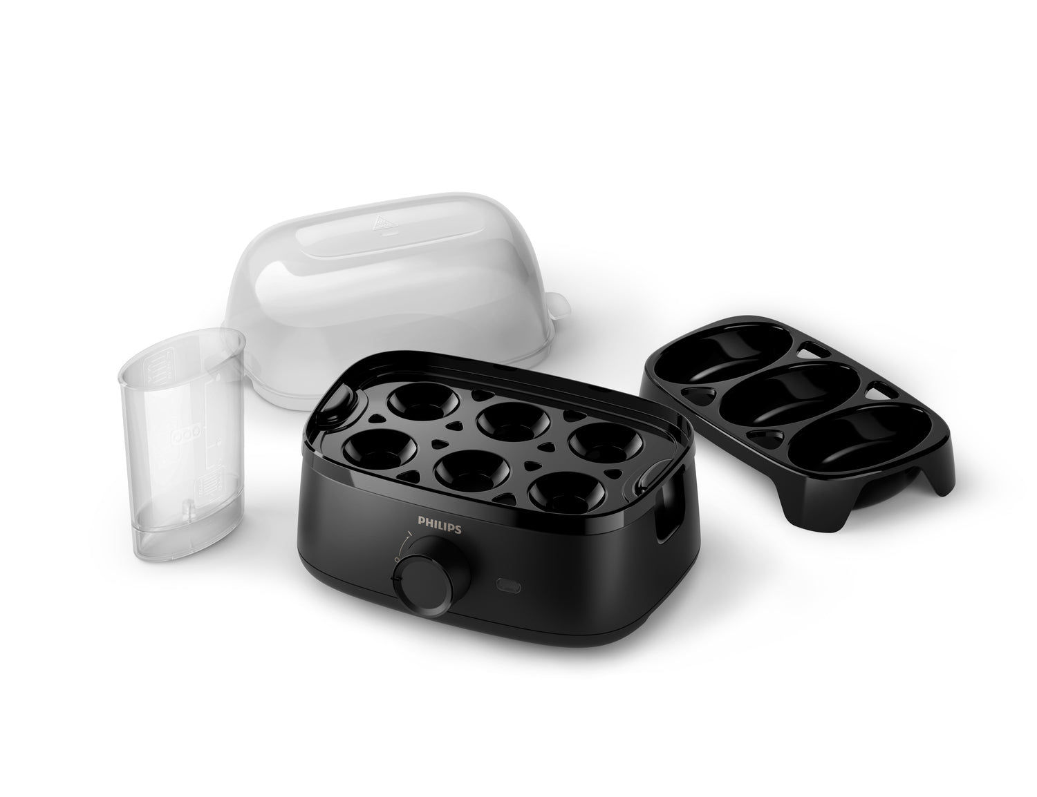 Egg boiler Black 400 W 6 eggs Poacher traspert lid