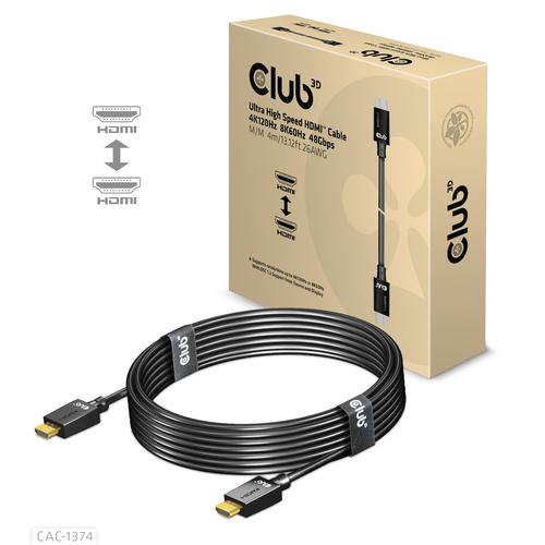 Club 3D HDMI 2.1 MALE TO HDMI 2.1 MALE ULTRA HIGH SPEED 4K 120Hz 8K60HZ  4m/ 13.12FT