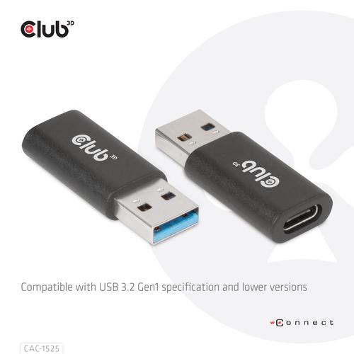 Club 3D USB TYPE C 3.2 GEN1 FEMALE TO USB 3.2 GEN 1 TYPE A MALE ADAPTER