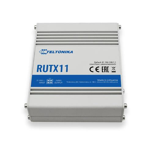 Teltonika LTE Cat 6 cellular industrial router with four Gigabit Ethernet ports AC Wi-Fi Bluetooth LE and comes with remote management capabilities of RMS.