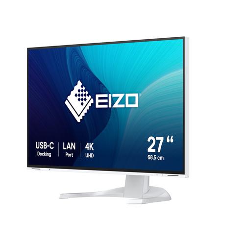 Eizo 27 Inch 16:9 3840x2160 350 cd/sqm 178/178 IPS LCD USB-C Display Port 2xHDMI LANUSB hub 2/4 Auto EcoView white cabinet