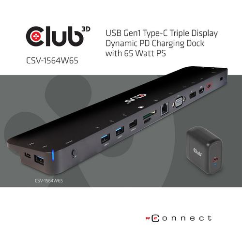 Club 3D USB TC3.2 Gen 1 Trip dyn PD C60W-100W