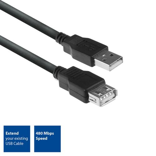 ACT USB 2.0 Extension Cable 1.8 Meter