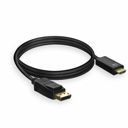 ACT Adapter Cable DisplayPort male - HDMI male 4K @ 30Hz 1.8 Meter