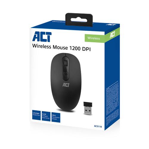 ACT Wireless mouse black 800/1000/1200dpi
