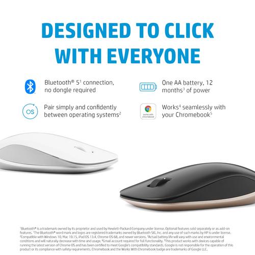 HP Printing & Computing ACC: HP 410 Slim Black Bluetooth Mouse EURO