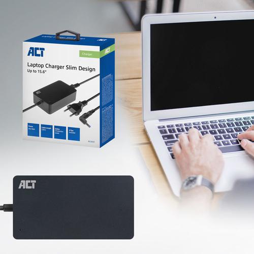 ACT Charger for laptops up to 15 6i 65W Slim model 8 tips