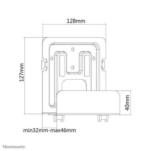 Neomounts Neomounts Universal Mediabox Mount 32-46 mm. depth (also suited for Apple TV)