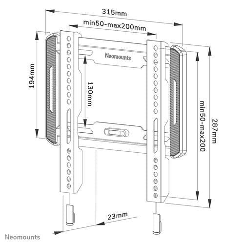 Neomounts Neomounts Screen Wall Mount (fixed ultra thin VESA 200x200)