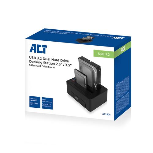 ACT USB 3.2 Gen1 Dual HDD Docking Station