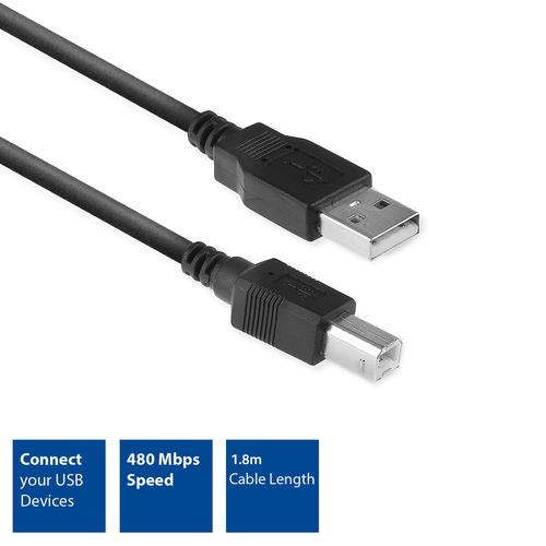 ACT USB 2.0 Connection Cable 1.8 Meter