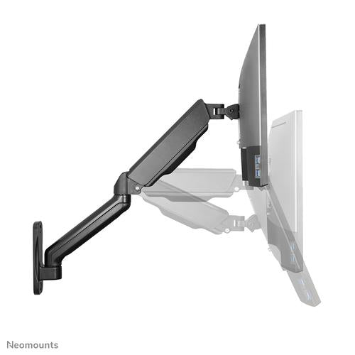 Neomounts Neomounts wall mounted gas spring monitor arm (3 pivots VESA 100x100)