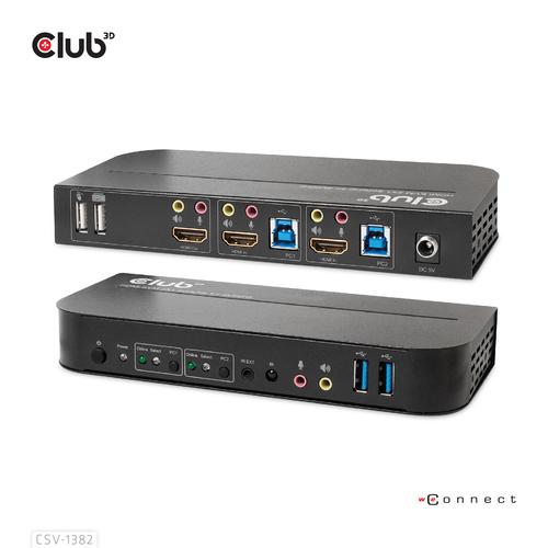 Club 3D HDMI KVM SWITCH FOR DUAL HDMI 4K60HZ
