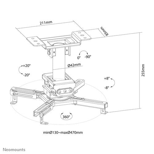 Neomounts Neomounts Projector Ceiling Mount