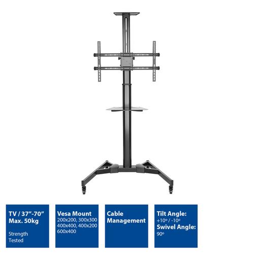 ACT TV floor stand with shelf and camera mount 37i- 70i