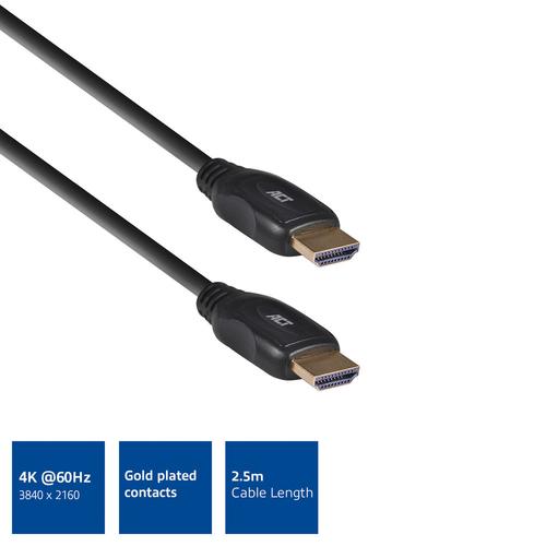 ACT HDMI High Speed Connection Cable 2.5 Meter type 1.4 Previous Ewent EW9871