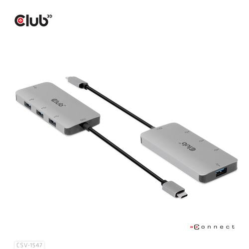 Club 3D USB GEN2 TYPE-C TO 10GBPS 4X USB TYPE-AALUMINIUM CASING HUB