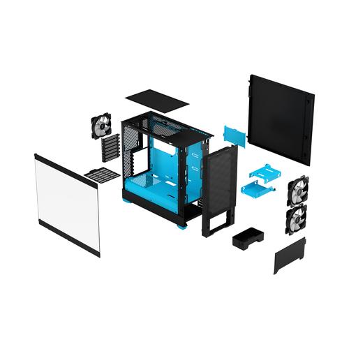 Fractal Design CAS Pop Air RGB Cyan Core TG Clear Tint