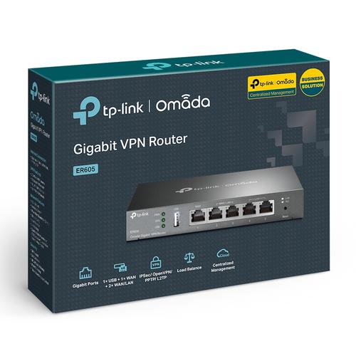 TP-Link SafeStream Gigabit Multi-WAN VPN Router PORT: 1x Gi gabit WAN Port + 3x Gigabit WAN/LAN Ports + 1x Gigabit LAN Port