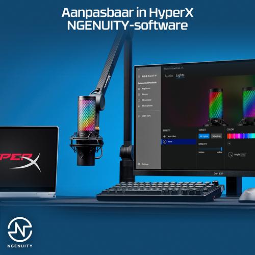 HyperX QuadCast 2 S - USB-microfoon (zwart)