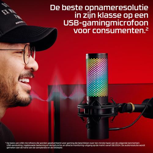 HyperX QuadCast 2 S - USB-microfoon (zwart)