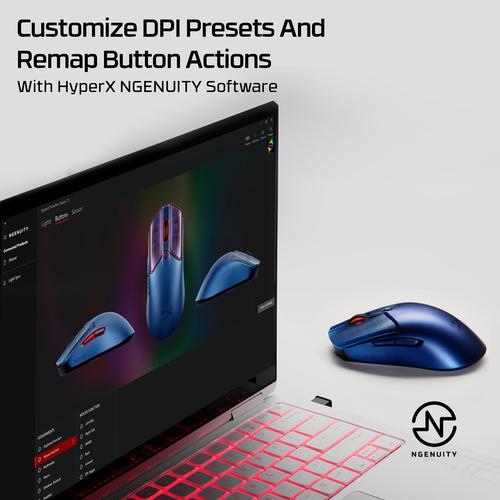 HyperX Pulsefire Haste 2 S Navy draadloze gamingmuis