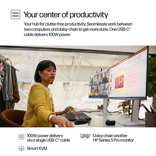 HP Series 5 Pro Serie 5 Pro 23,8 inch FHD USB-C Conferencing Monitor - 524pm