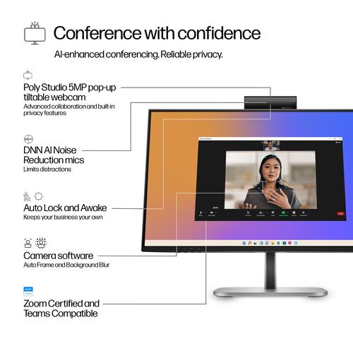 HP Series 5 Pro Serie 5 Pro 23,8 inch FHD USB-C Conferencing Monitor - 524pm