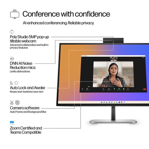 HP Series 5 Pro Serie 5 Pro 27 inch QHD USB-C Conferencing Monitor - 527pm