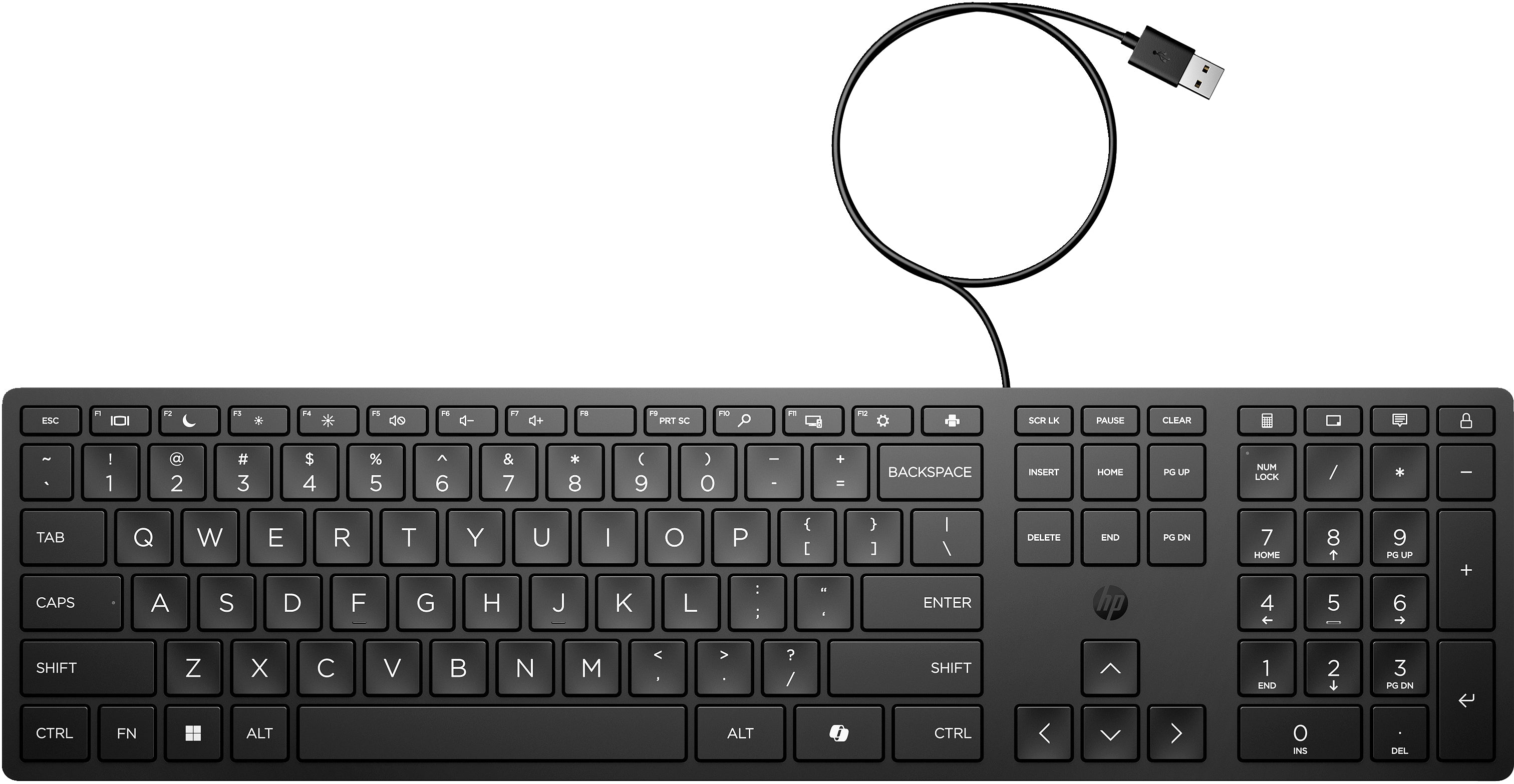 HP 320K WD KBD EMEA-INTL English Loc-Euro plug