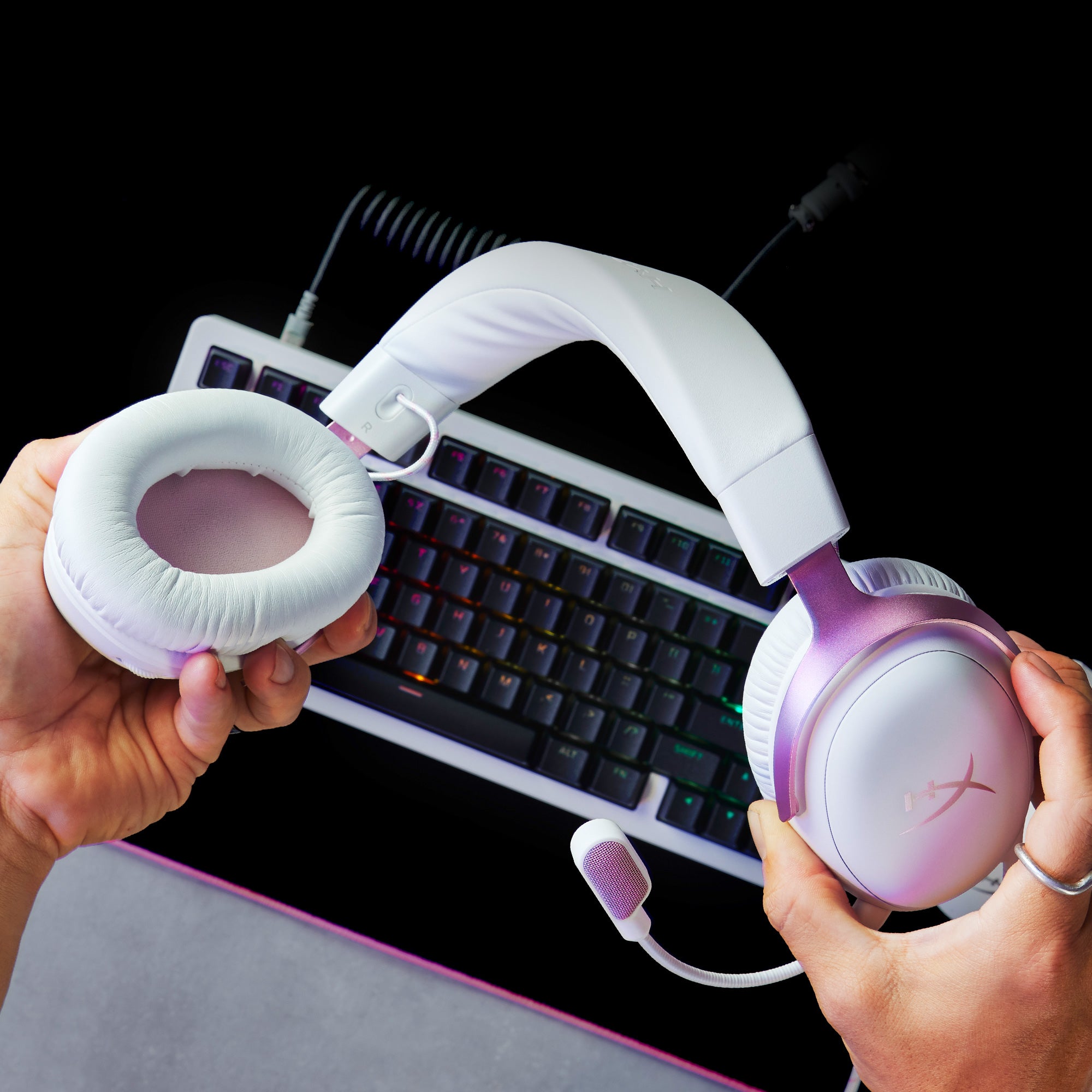 HyperX Cloud III - Gaming Headset (White Pink)