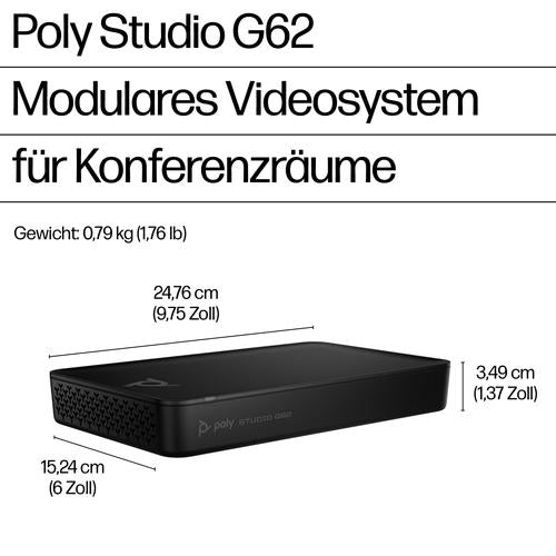 HP Poly Studio G62 Video Conferencing System With Mounting Plate Kit