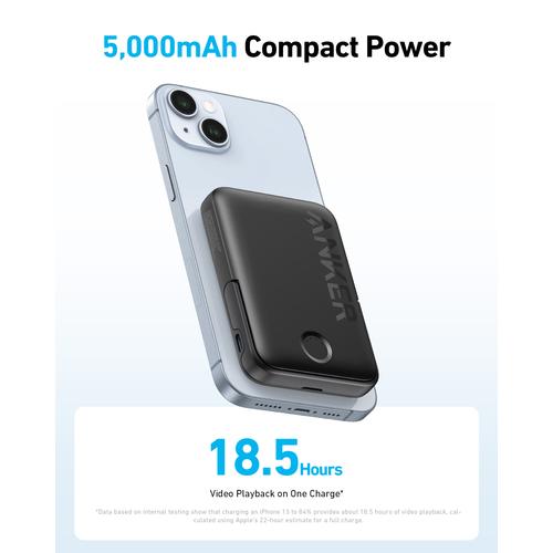 Anker 322 MagGo 5000 mAh Draadloos opladen Zwart