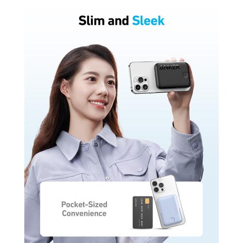 Anker 322 MagGo 5000 mAh Draadloos opladen Zwart