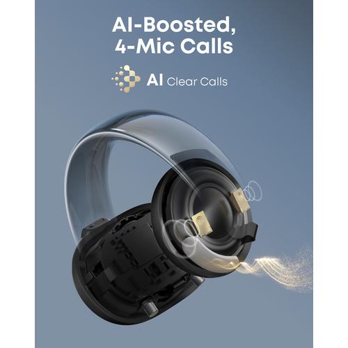 Soundcore Aeroclip Headset True Wireless Stereo (TWS) In-ear Gesprekken/Muziek/Sport/Elke dag Bluetooth Zwart