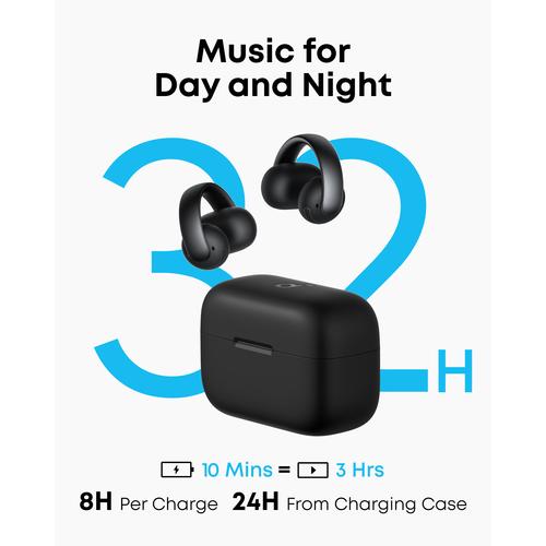 Soundcore Aeroclip Headset True Wireless Stereo (TWS) In-ear Gesprekken/Muziek/Sport/Elke dag Bluetooth Zwart