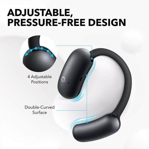 Soundcore AeroFit 2 Hoofdtelefoons Draadloos Open-ear Gesprekken/Muziek/Sport/Elke dag Bluetooth Zwart
