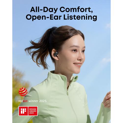 Soundcore AeroFit 2 Hoofdtelefoons Draadloos Open-ear Gesprekken/Muziek/Sport/Elke dag Bluetooth Zwart