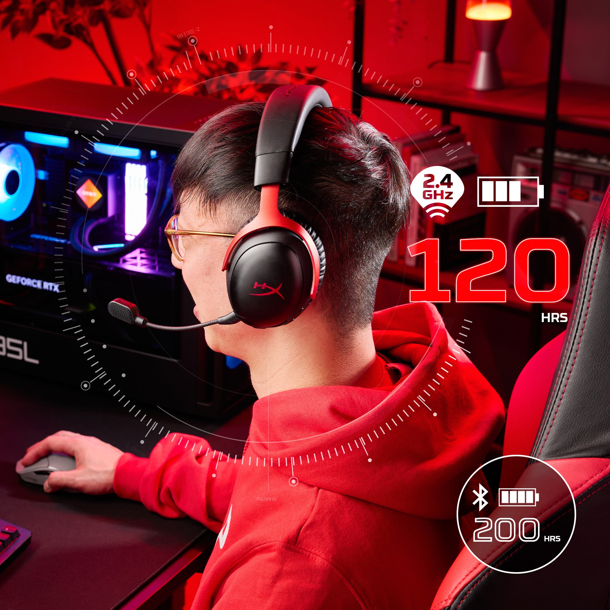 HyperX Cloud III S Wireless - Red/Black