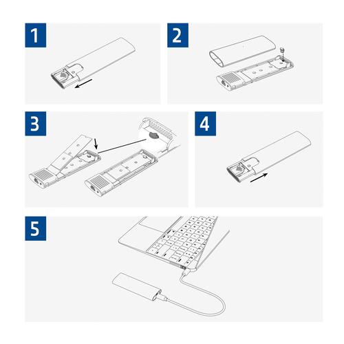 ACT USB-C M.2 NVMe / PCIe SSD Behuizing, tool-free
