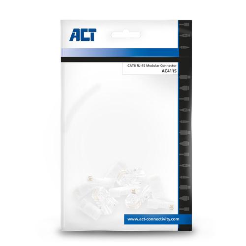 ACT Modulaire RJ-45 connector Cat6 10x