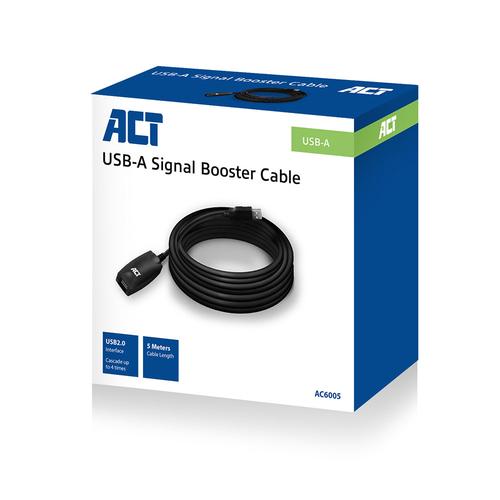 ACT USB 2.0 Signaalversterker, 5 meter
